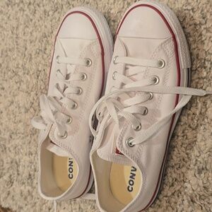 Converse Women's White and Red Sneakers